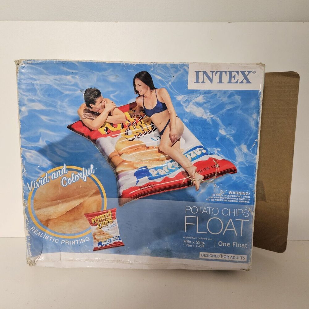 Intex 58776EP Multicolor Inflatable Lounge Potato Chips Pool Float 70 in X 55 in